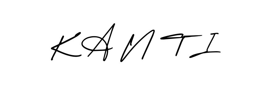 Design your own signature with our free online signature maker. With this signature software, you can create a handwritten (AmerikaSignatureDemo-Regular) signature for name K A N T I. K A N T I signature style 3 images and pictures png