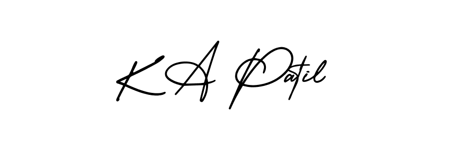 AmerikaSignatureDemo-Regular is a professional signature style that is perfect for those who want to add a touch of class to their signature. It is also a great choice for those who want to make their signature more unique. Get K A Patil name to fancy signature for free. K A Patil signature style 3 images and pictures png