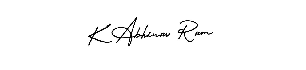 Create a beautiful signature design for name K Abhinav Ram. With this signature (AmerikaSignatureDemo-Regular) fonts, you can make a handwritten signature for free. K Abhinav Ram signature style 3 images and pictures png