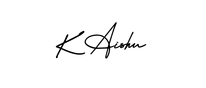 How to make K Aishu signature? AmerikaSignatureDemo-Regular is a professional autograph style. Create handwritten signature for K Aishu name. K Aishu signature style 3 images and pictures png