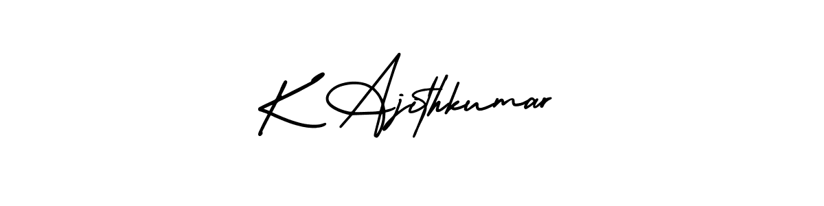 Make a beautiful signature design for name K Ajithkumar. Use this online signature maker to create a handwritten signature for free. K Ajithkumar signature style 3 images and pictures png