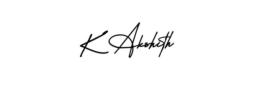 Make a beautiful signature design for name K Akshith. Use this online signature maker to create a handwritten signature for free. K Akshith signature style 3 images and pictures png