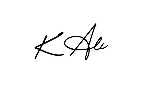 K Ali stylish signature style. Best Handwritten Sign (AmerikaSignatureDemo-Regular) for my name. Handwritten Signature Collection Ideas for my name K Ali. K Ali signature style 3 images and pictures png