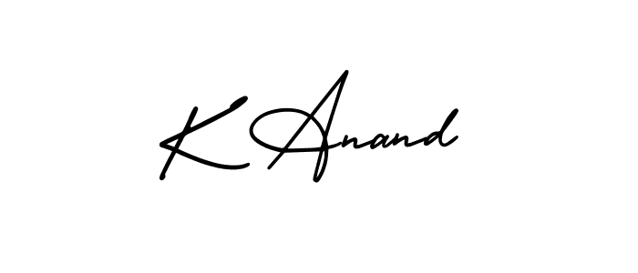 Design your own signature with our free online signature maker. With this signature software, you can create a handwritten (AmerikaSignatureDemo-Regular) signature for name K Anand. K Anand signature style 3 images and pictures png