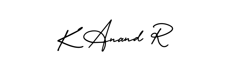 Similarly AmerikaSignatureDemo-Regular is the best handwritten signature design. Signature creator online .You can use it as an online autograph creator for name K Anand R. K Anand R signature style 3 images and pictures png