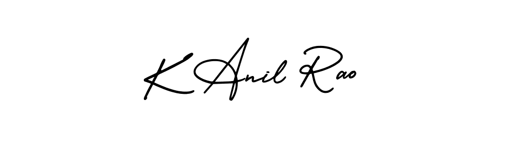Design your own signature with our free online signature maker. With this signature software, you can create a handwritten (AmerikaSignatureDemo-Regular) signature for name K Anil Rao. K Anil Rao signature style 3 images and pictures png
