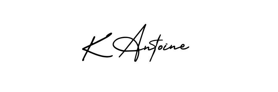 Make a beautiful signature design for name K Antoine. Use this online signature maker to create a handwritten signature for free. K Antoine signature style 3 images and pictures png