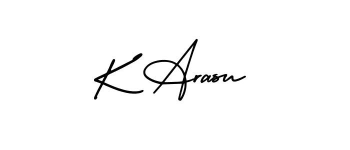 Design your own signature with our free online signature maker. With this signature software, you can create a handwritten (AmerikaSignatureDemo-Regular) signature for name K Arasu. K Arasu signature style 3 images and pictures png