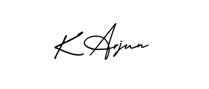 Best and Professional Signature Style for K Arjun. AmerikaSignatureDemo-Regular Best Signature Style Collection. K Arjun signature style 3 images and pictures png