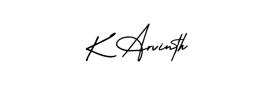 It looks lik you need a new signature style for name K Arvinth. Design unique handwritten (AmerikaSignatureDemo-Regular) signature with our free signature maker in just a few clicks. K Arvinth signature style 3 images and pictures png