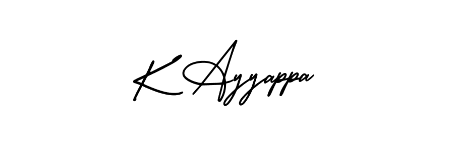 How to Draw K Ayyappa signature style? AmerikaSignatureDemo-Regular is a latest design signature styles for name K Ayyappa. K Ayyappa signature style 3 images and pictures png