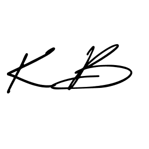 How to make K B name signature. Use AmerikaSignatureDemo-Regular style for creating short signs online. This is the latest handwritten sign. K B signature style 3 images and pictures png