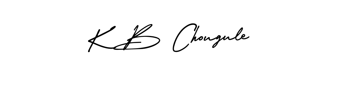 Create a beautiful signature design for name K B Chougule. With this signature (AmerikaSignatureDemo-Regular) fonts, you can make a handwritten signature for free. K B Chougule signature style 3 images and pictures png