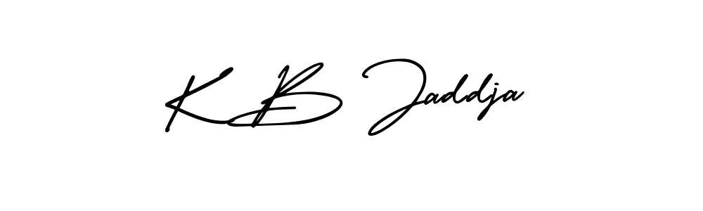 This is the best signature style for the K B Jaddja name. Also you like these signature font (AmerikaSignatureDemo-Regular). Mix name signature. K B Jaddja signature style 3 images and pictures png