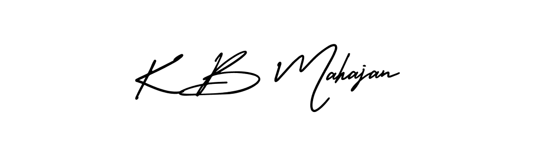 Make a beautiful signature design for name K B Mahajan. With this signature (AmerikaSignatureDemo-Regular) style, you can create a handwritten signature for free. K B Mahajan signature style 3 images and pictures png