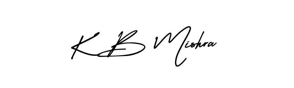Create a beautiful signature design for name K B Mishra. With this signature (AmerikaSignatureDemo-Regular) fonts, you can make a handwritten signature for free. K B Mishra signature style 3 images and pictures png