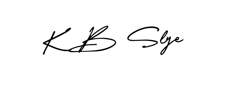 AmerikaSignatureDemo-Regular is a professional signature style that is perfect for those who want to add a touch of class to their signature. It is also a great choice for those who want to make their signature more unique. Get K B Slye name to fancy signature for free. K B Slye signature style 3 images and pictures png