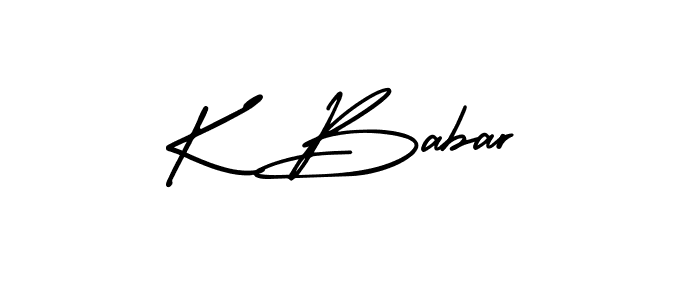 Also we have K Babar name is the best signature style. Create professional handwritten signature collection using AmerikaSignatureDemo-Regular autograph style. K Babar signature style 3 images and pictures png