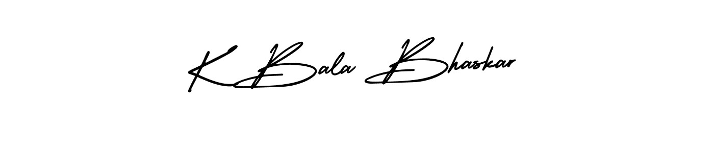 K Bala Bhaskar stylish signature style. Best Handwritten Sign (AmerikaSignatureDemo-Regular) for my name. Handwritten Signature Collection Ideas for my name K Bala Bhaskar. K Bala Bhaskar signature style 3 images and pictures png