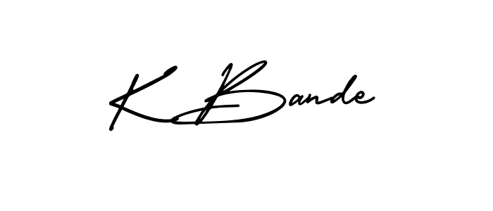 Create a beautiful signature design for name K Bande. With this signature (AmerikaSignatureDemo-Regular) fonts, you can make a handwritten signature for free. K Bande signature style 3 images and pictures png
