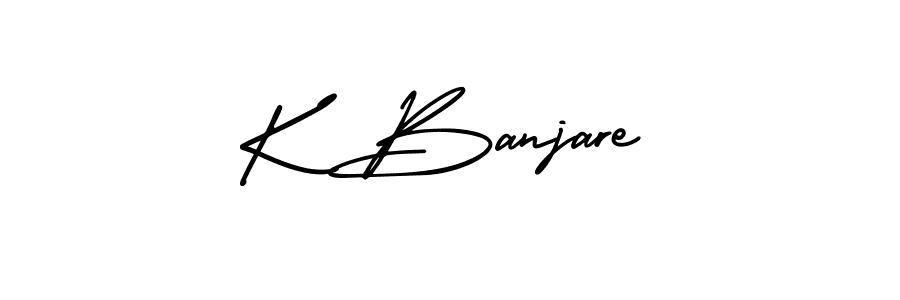 Similarly AmerikaSignatureDemo-Regular is the best handwritten signature design. Signature creator online .You can use it as an online autograph creator for name K Banjare. K Banjare signature style 3 images and pictures png