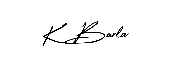 How to Draw K Barla signature style? AmerikaSignatureDemo-Regular is a latest design signature styles for name K Barla. K Barla signature style 3 images and pictures png