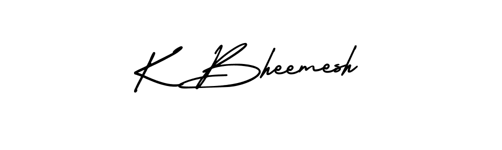 How to Draw K Bheemesh signature style? AmerikaSignatureDemo-Regular is a latest design signature styles for name K Bheemesh. K Bheemesh signature style 3 images and pictures png