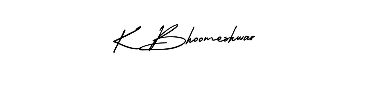 It looks lik you need a new signature style for name K Bhoomeshwar. Design unique handwritten (AmerikaSignatureDemo-Regular) signature with our free signature maker in just a few clicks. K Bhoomeshwar signature style 3 images and pictures png