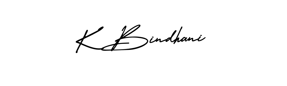 How to make K Bindhani signature? AmerikaSignatureDemo-Regular is a professional autograph style. Create handwritten signature for K Bindhani name. K Bindhani signature style 3 images and pictures png