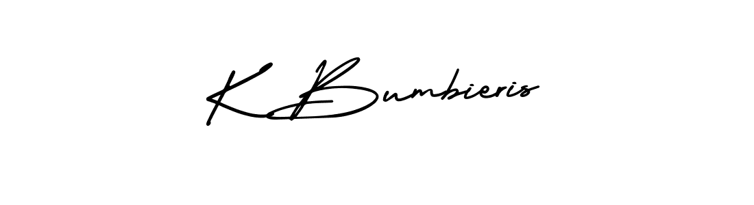 Make a beautiful signature design for name K Bumbieris. Use this online signature maker to create a handwritten signature for free. K Bumbieris signature style 3 images and pictures png