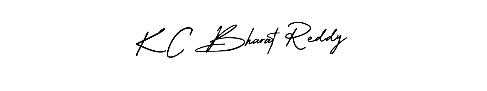Use a signature maker to create a handwritten signature online. With this signature software, you can design (AmerikaSignatureDemo-Regular) your own signature for name K C Bharat Reddy. K C Bharat Reddy signature style 3 images and pictures png