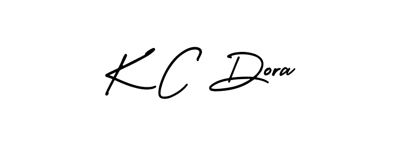 How to make K C Dora name signature. Use AmerikaSignatureDemo-Regular style for creating short signs online. This is the latest handwritten sign. K C Dora signature style 3 images and pictures png
