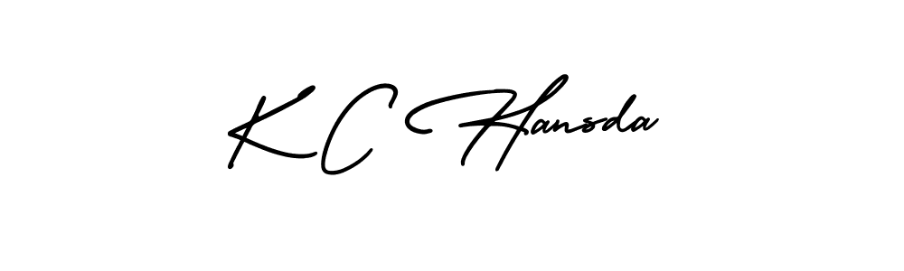 Also we have K C Hansda name is the best signature style. Create professional handwritten signature collection using AmerikaSignatureDemo-Regular autograph style. K C Hansda signature style 3 images and pictures png