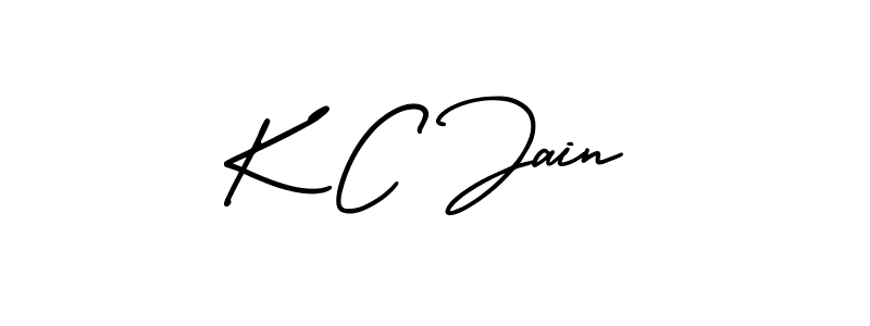 How to make K C Jain signature? AmerikaSignatureDemo-Regular is a professional autograph style. Create handwritten signature for K C Jain name. K C Jain signature style 3 images and pictures png