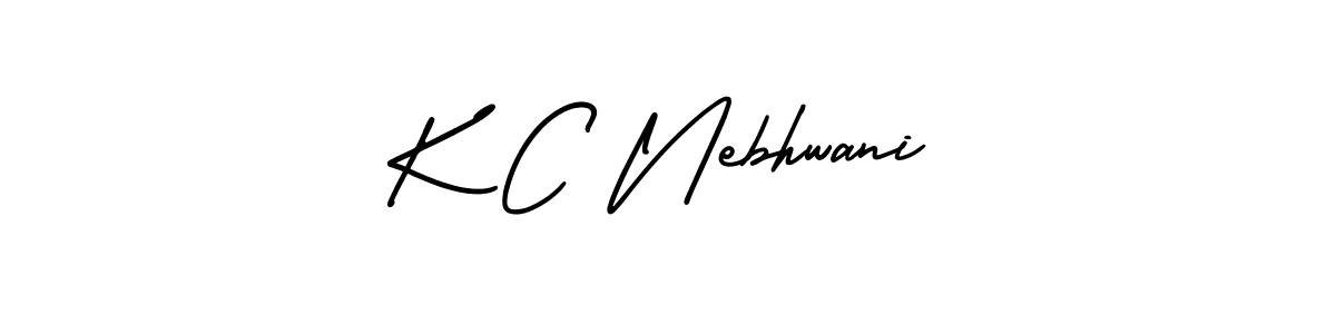 How to Draw K C Nebhwani signature style? AmerikaSignatureDemo-Regular is a latest design signature styles for name K C Nebhwani. K C Nebhwani signature style 3 images and pictures png