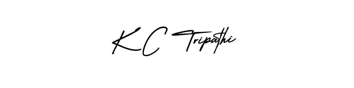 How to make K C Tripathi name signature. Use AmerikaSignatureDemo-Regular style for creating short signs online. This is the latest handwritten sign. K C Tripathi signature style 3 images and pictures png