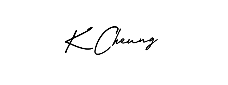 Use a signature maker to create a handwritten signature online. With this signature software, you can design (AmerikaSignatureDemo-Regular) your own signature for name K Cheung. K Cheung signature style 3 images and pictures png