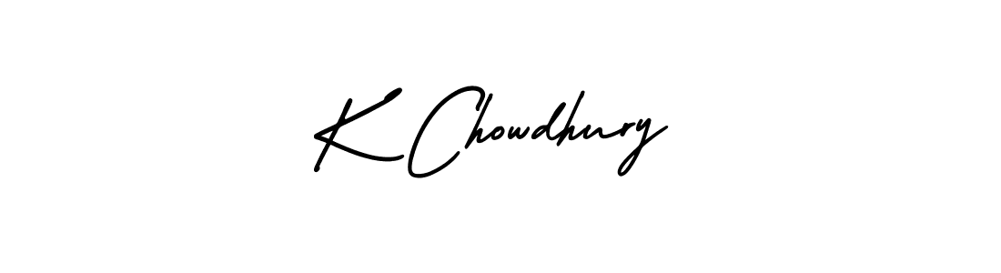 Make a beautiful signature design for name K Chowdhury. With this signature (AmerikaSignatureDemo-Regular) style, you can create a handwritten signature for free. K Chowdhury signature style 3 images and pictures png