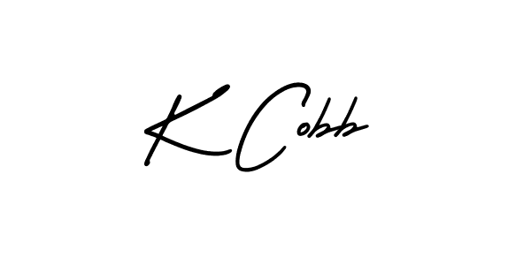 You should practise on your own different ways (AmerikaSignatureDemo-Regular) to write your name (K Cobb) in signature. don't let someone else do it for you. K Cobb signature style 3 images and pictures png