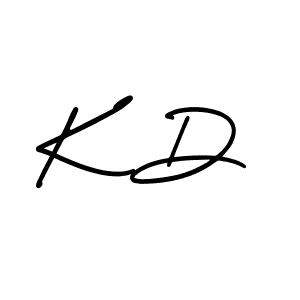 How to make K D signature? AmerikaSignatureDemo-Regular is a professional autograph style. Create handwritten signature for K D name. K D signature style 3 images and pictures png