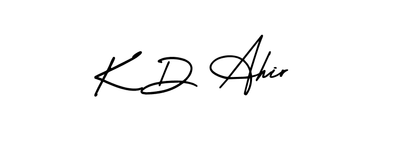 Best and Professional Signature Style for K D Ahir. AmerikaSignatureDemo-Regular Best Signature Style Collection. K D Ahir signature style 3 images and pictures png