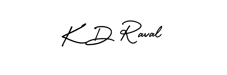 Also we have K D Raval name is the best signature style. Create professional handwritten signature collection using AmerikaSignatureDemo-Regular autograph style. K D Raval signature style 3 images and pictures png
