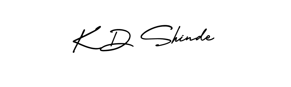 You should practise on your own different ways (AmerikaSignatureDemo-Regular) to write your name (K D Shinde) in signature. don't let someone else do it for you. K D Shinde signature style 3 images and pictures png