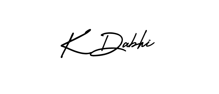 Make a beautiful signature design for name K Dabhi. With this signature (AmerikaSignatureDemo-Regular) style, you can create a handwritten signature for free. K Dabhi signature style 3 images and pictures png