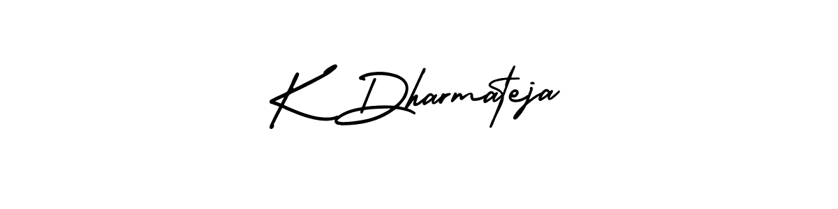 Make a beautiful signature design for name K Dharmateja. With this signature (AmerikaSignatureDemo-Regular) style, you can create a handwritten signature for free. K Dharmateja signature style 3 images and pictures png