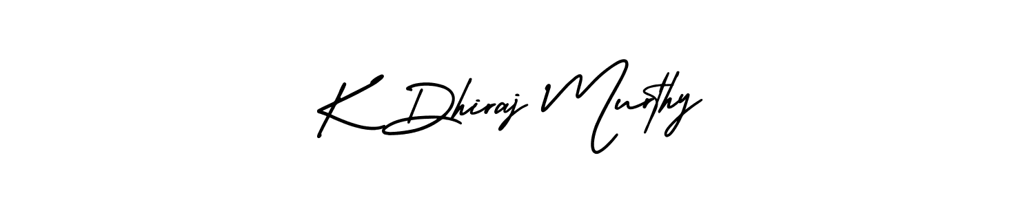 Similarly AmerikaSignatureDemo-Regular is the best handwritten signature design. Signature creator online .You can use it as an online autograph creator for name K Dhiraj Murthy. K Dhiraj Murthy signature style 3 images and pictures png