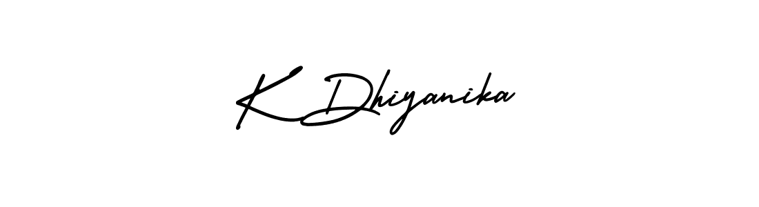Create a beautiful signature design for name K Dhiyanika. With this signature (AmerikaSignatureDemo-Regular) fonts, you can make a handwritten signature for free. K Dhiyanika signature style 3 images and pictures png