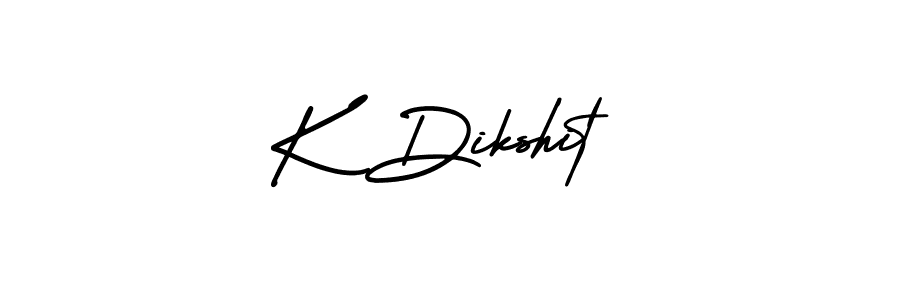 Use a signature maker to create a handwritten signature online. With this signature software, you can design (AmerikaSignatureDemo-Regular) your own signature for name K Dikshit. K Dikshit signature style 3 images and pictures png