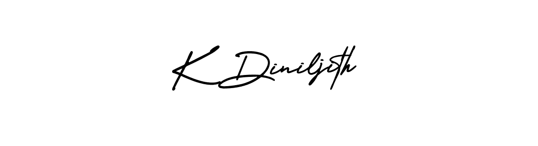 Check out images of Autograph of K Diniljith name. Actor K Diniljith Signature Style. AmerikaSignatureDemo-Regular is a professional sign style online. K Diniljith signature style 3 images and pictures png