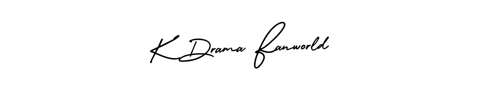 It looks lik you need a new signature style for name K Drama Fanworld. Design unique handwritten (AmerikaSignatureDemo-Regular) signature with our free signature maker in just a few clicks. K Drama Fanworld signature style 3 images and pictures png